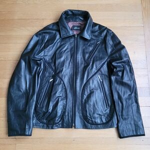 Brioni Leather Moto Jacket